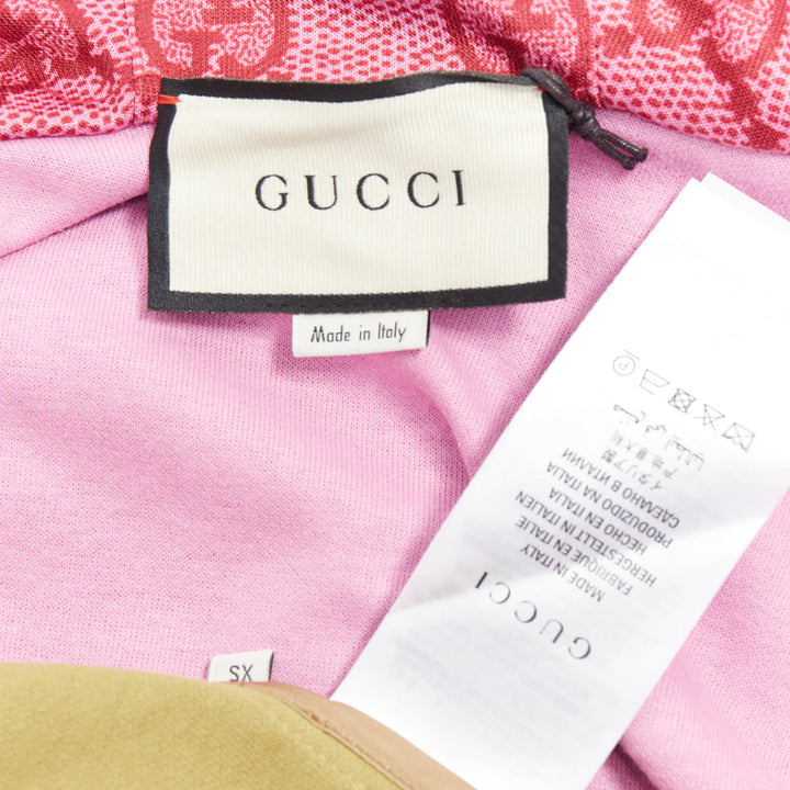 GUCCI 2019 Michele Runway GG Technical Pleats GG monogram flared track jacket XS