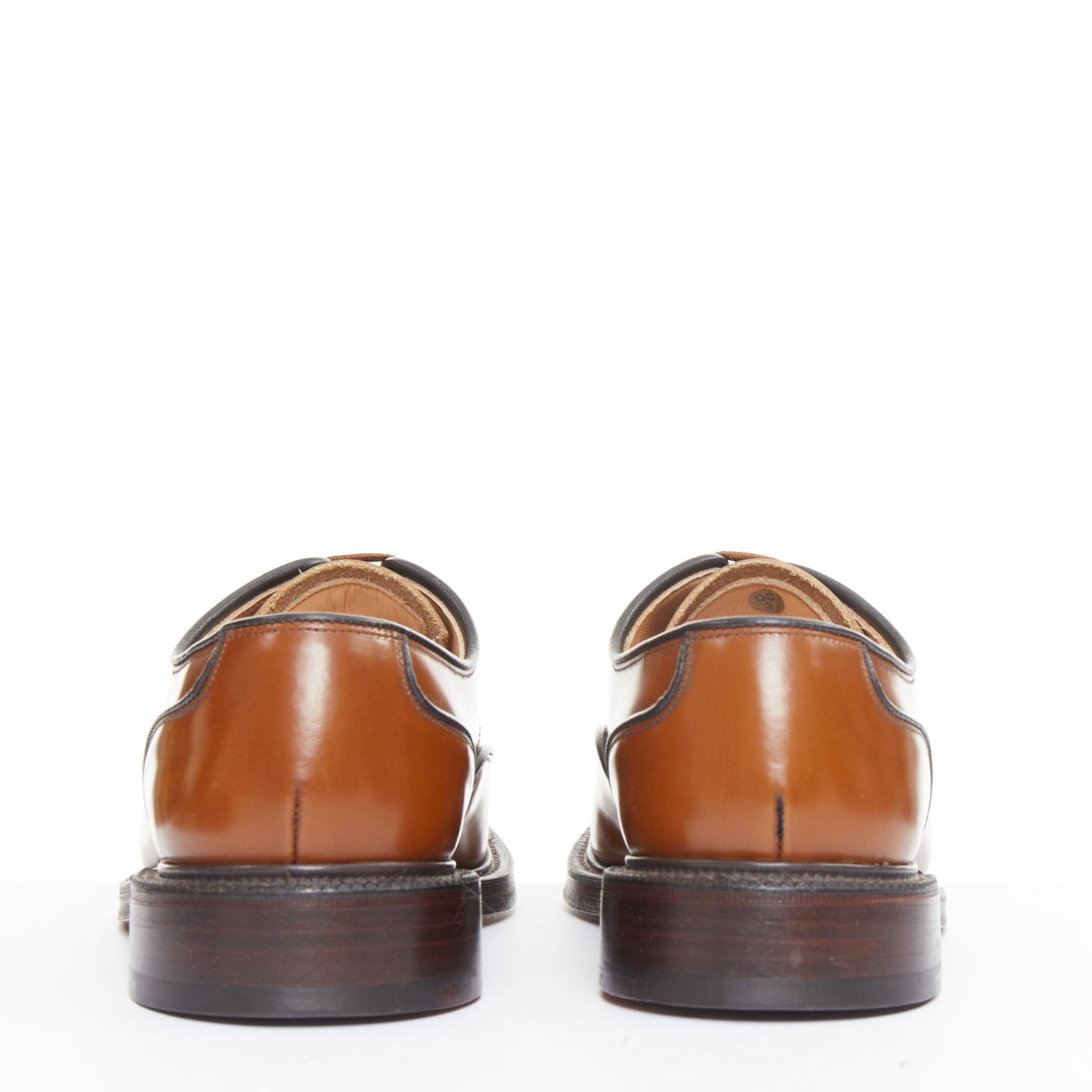 CHURCH'S Lancaster sandalwood tan brown polished binder welted oxford UK5 E