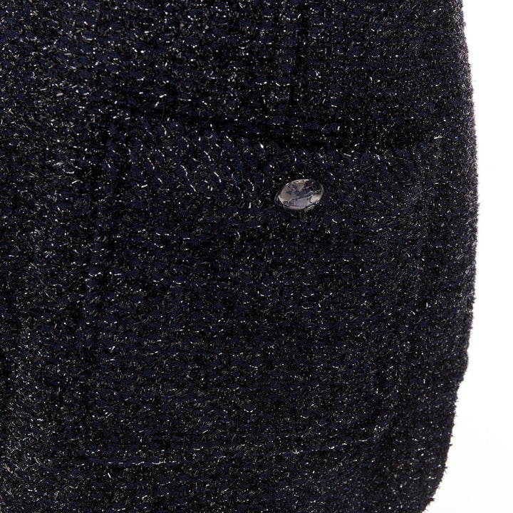 CHANEL 2013 shimmery lurex metallic knit scoop neck pocket shift dress FR40 M