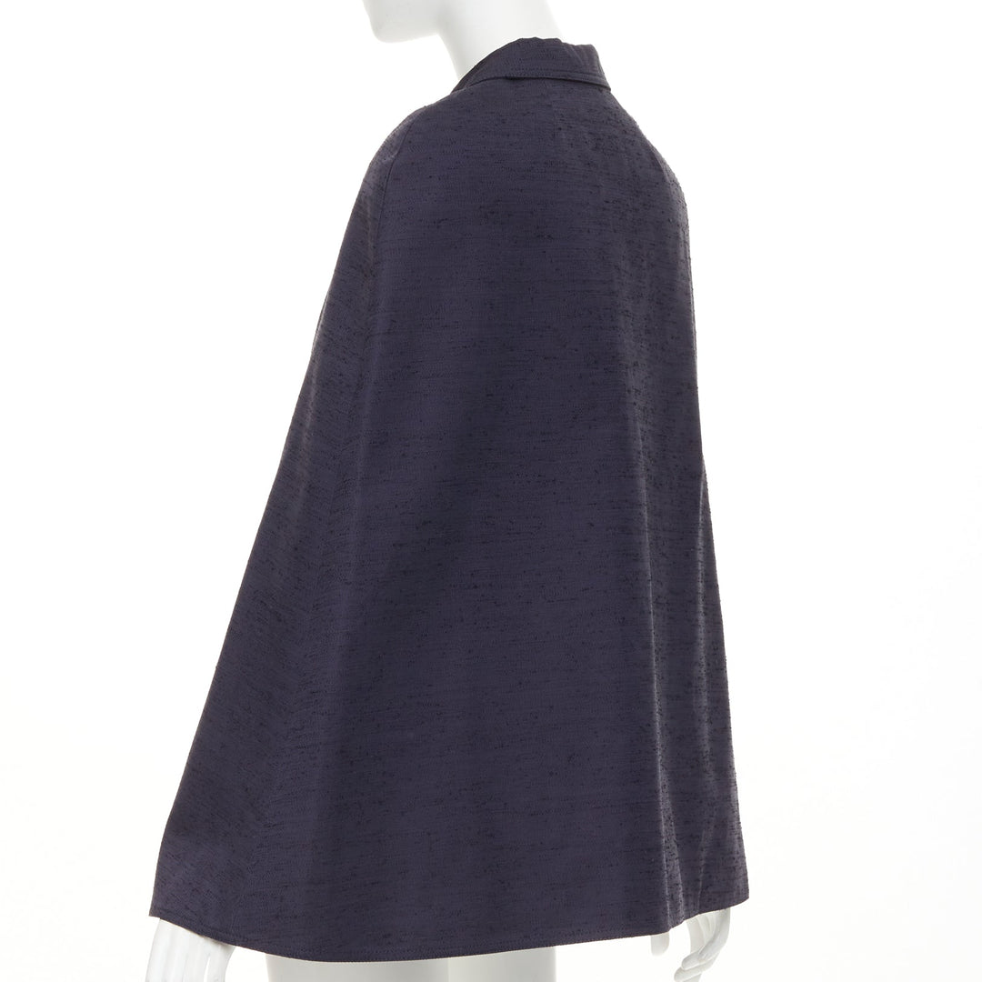 DIOR 2020 Shantung double breasted structured blazer cape jacket FR36 XS