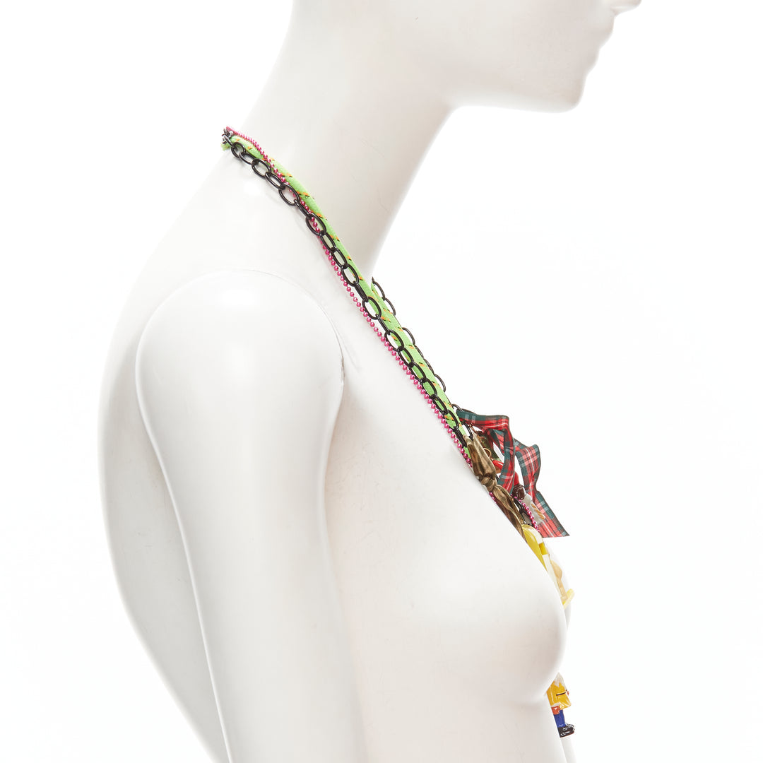 N2 LES NEREIDES colorful gnomes plaid ribbons Harajuku necklace bracelet