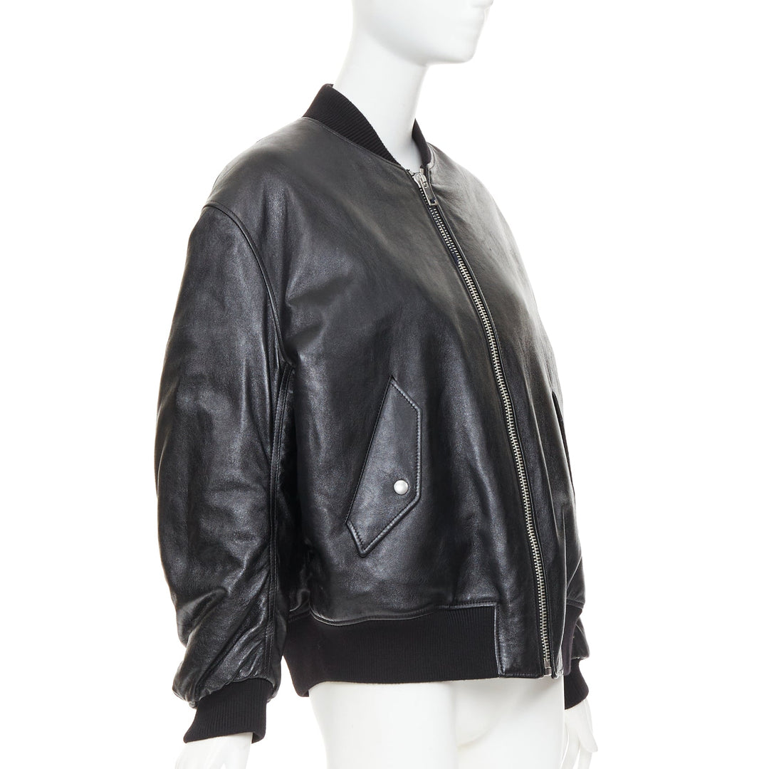 PRADA  Raf Simons 2021 Runway lambskin triangle pouch oversized bomber IT38 XS