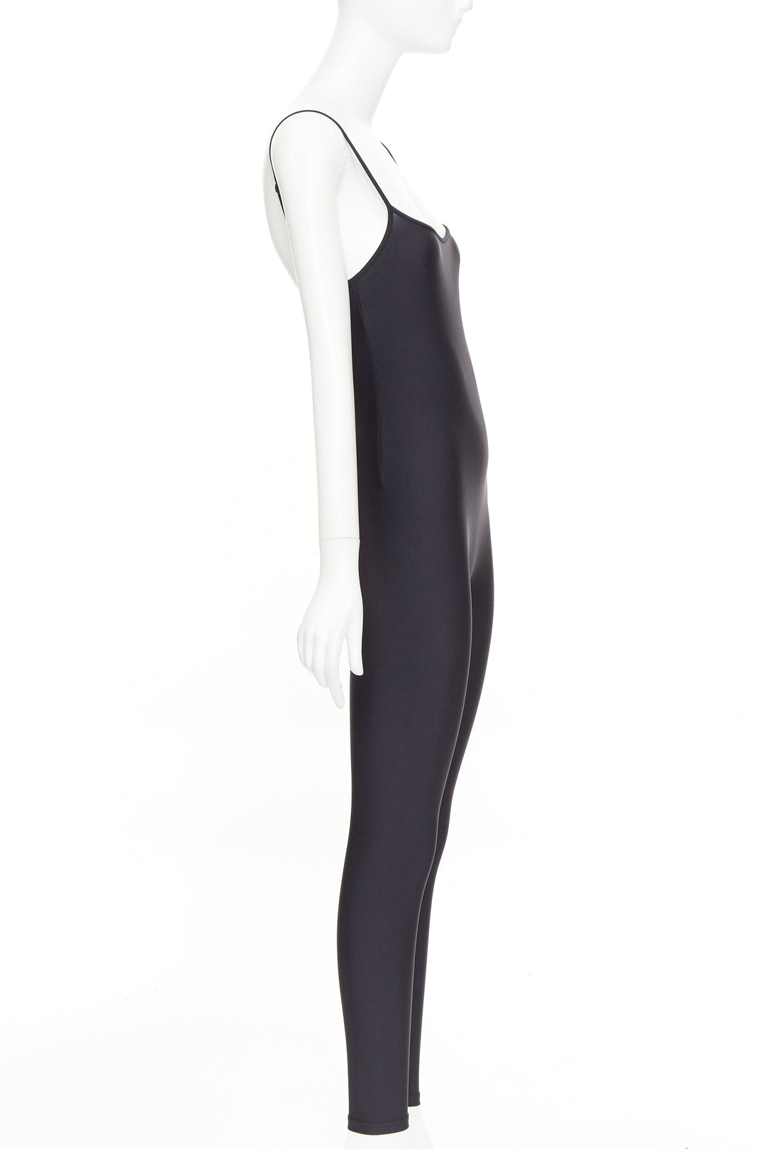 BALENCIAGA Demna 2022 black lycra second skin catsuit FR36 S Kim Kar