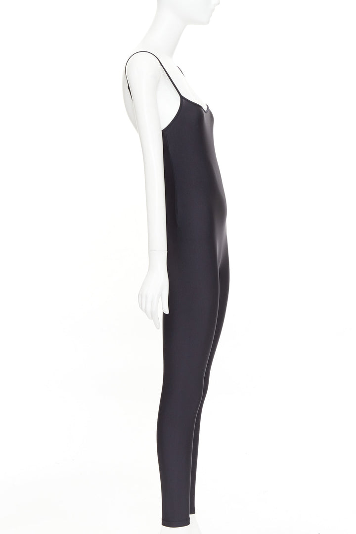 BALENCIAGA Demna 2022 black lycra second skin catsuit FR36 S Kim Kar