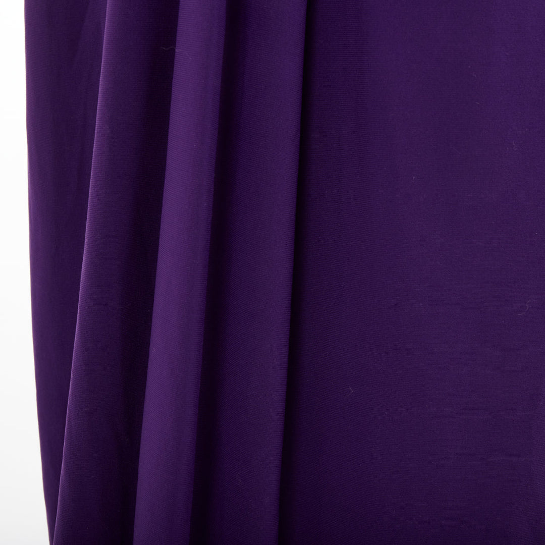 LAUREN RALPH LAUREN purple jersey silver buckle grecian evening gown US12 XXL