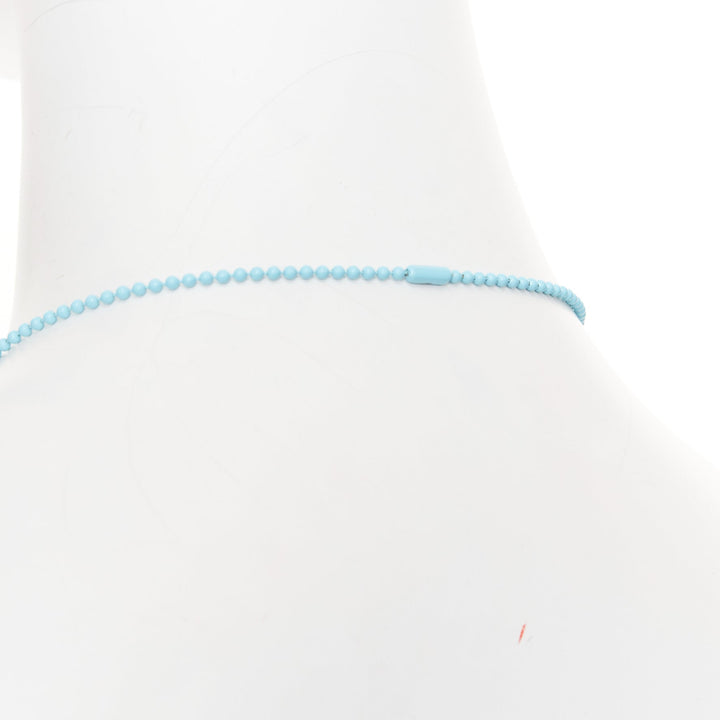 CHROME HEARTS 2019 Silichrome CH Cross Necklace sky blue silicone necklace