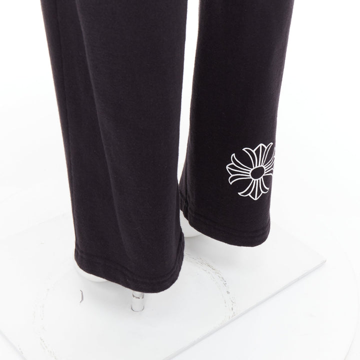 CHROME HEARTS black cotton logo cross back jogger sweatpants S