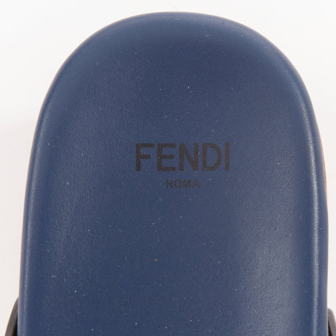 FENDI Hypnoteyes Monster Bag Bug black stud embellished wooden clog mules EU40