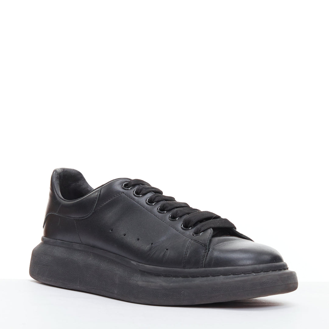 ALEXANDER MCQUEEN Oversized black leather chunky sneakers EU44