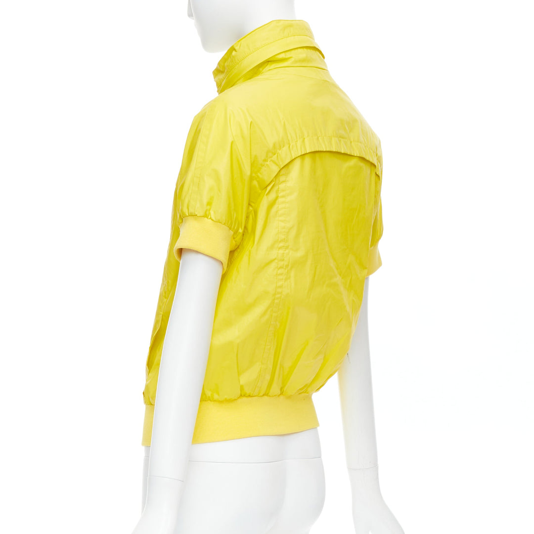 LOUIS VUITTON 2009 yellow monogram short sleeve zip up  jacket FR36 S