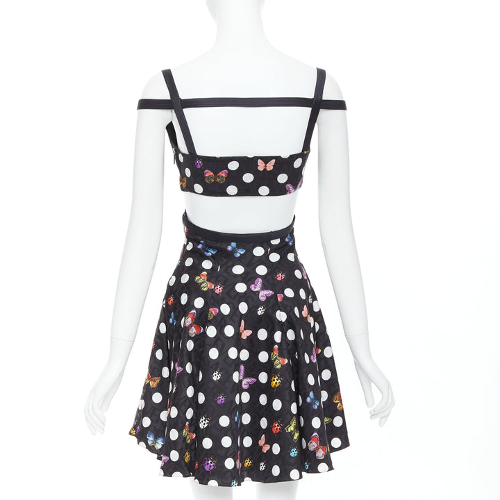 rare VERSACE Dua Lipa 2023 La Vacanza Runway butterfly harness dress IT38 XS