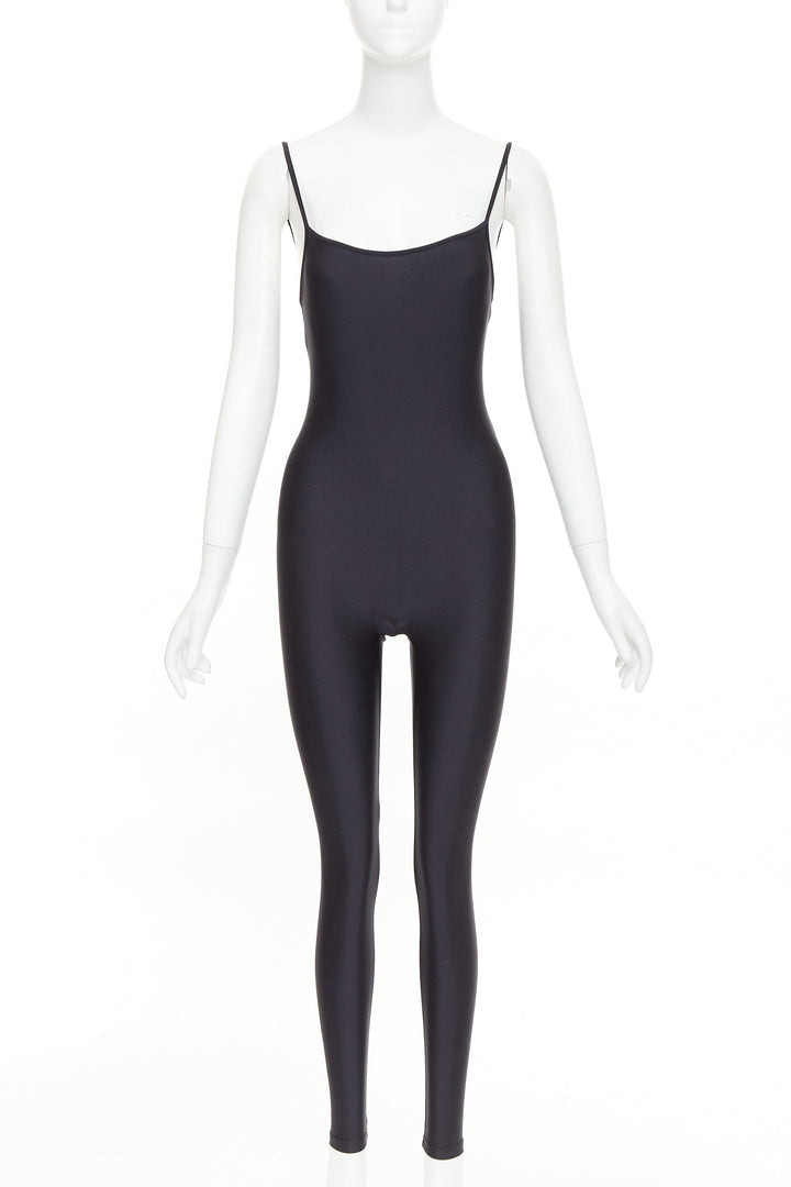 BALENCIAGA Demna 2022 black lycra second skin catsuit FR36 S Kim Kar