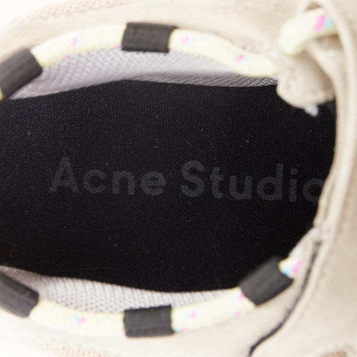 ACNE STUDIOS Bolzter Bryz yellow brown grey suede dad chunky sneakers EU38