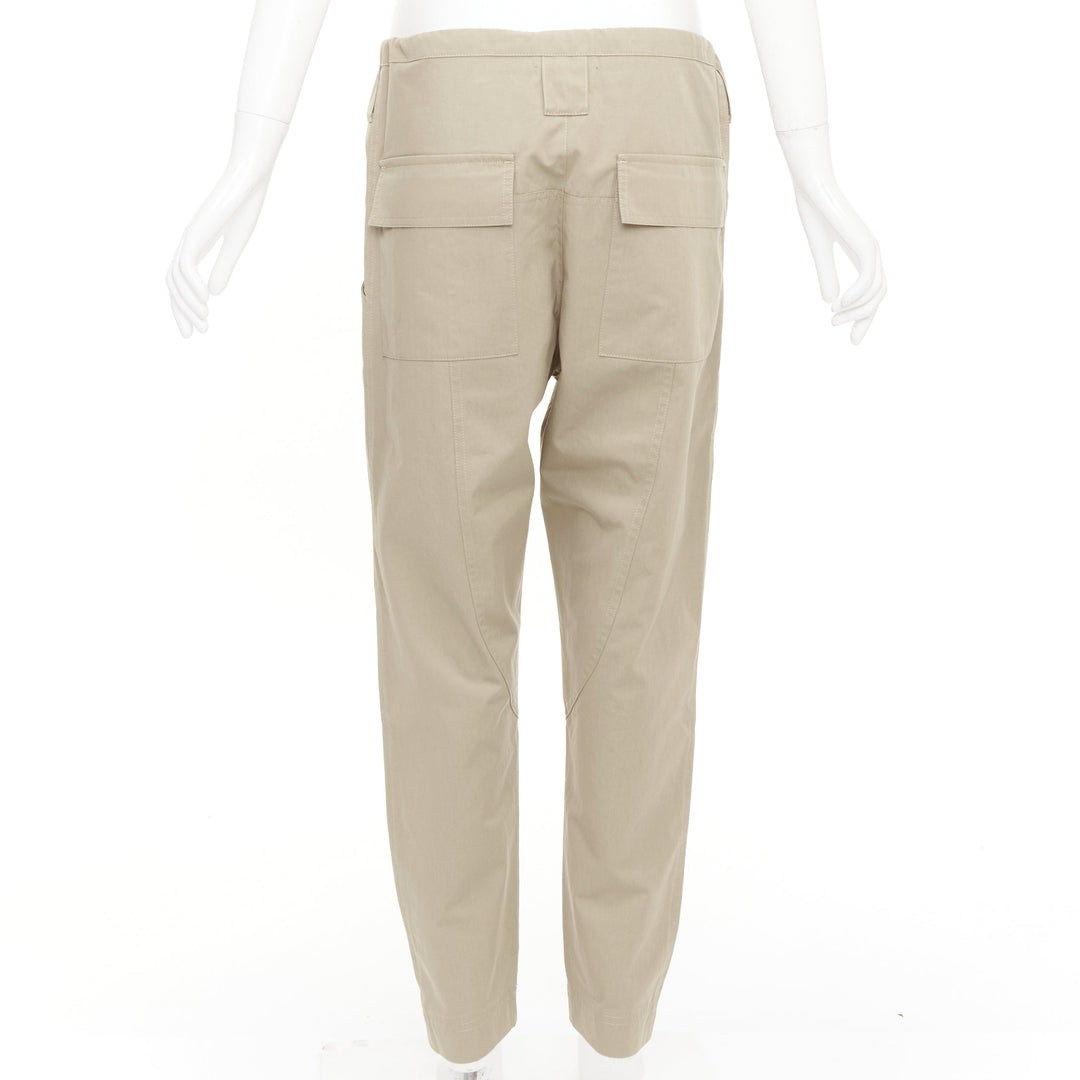 COLVILLE 2018 limited edition beige cotton drop crotch drawstring pants S