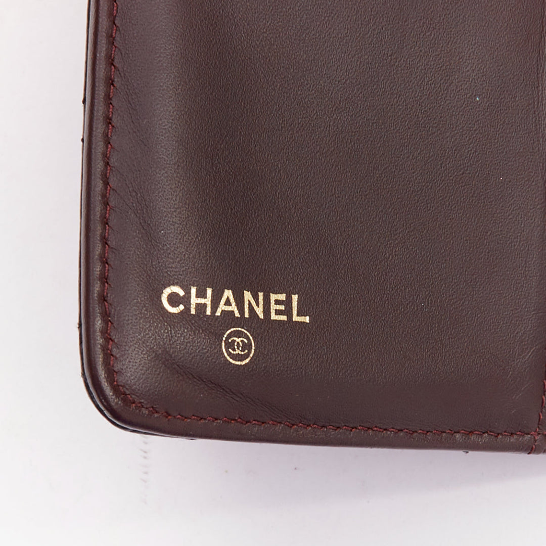 CHANEL Classic Compact Bifold Wallet black quilted caviar gold hardware wallet