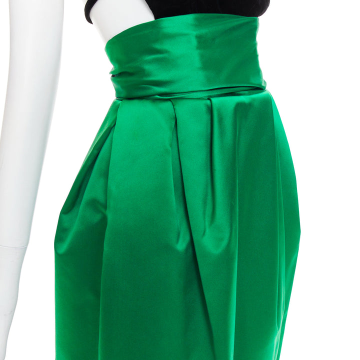 rare ALEXANDRE VAUTHIER COUTURE AW2020 Runway black velvet green gown Beyonce