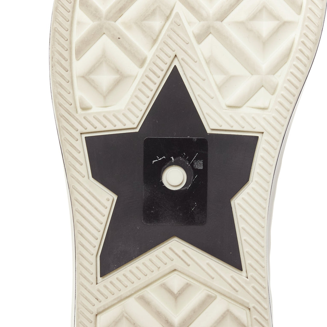 CHRISTIAN DIOR Walk'N'Dior white sock knit logo lace high top sneakers EU375