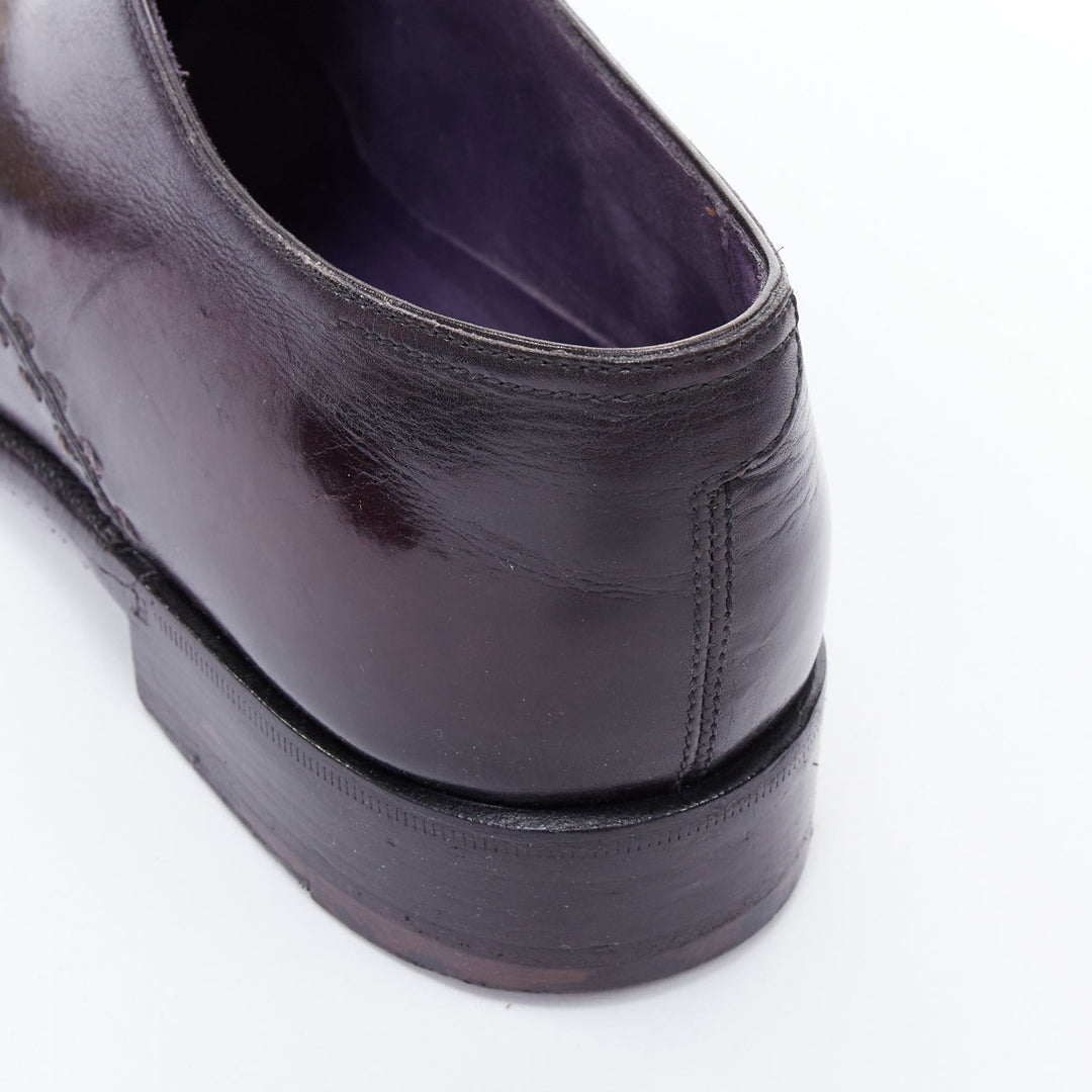 Male mannequin wearing Berluti Purple Leather Men Loafer in Size UK7 | Available at JHROP