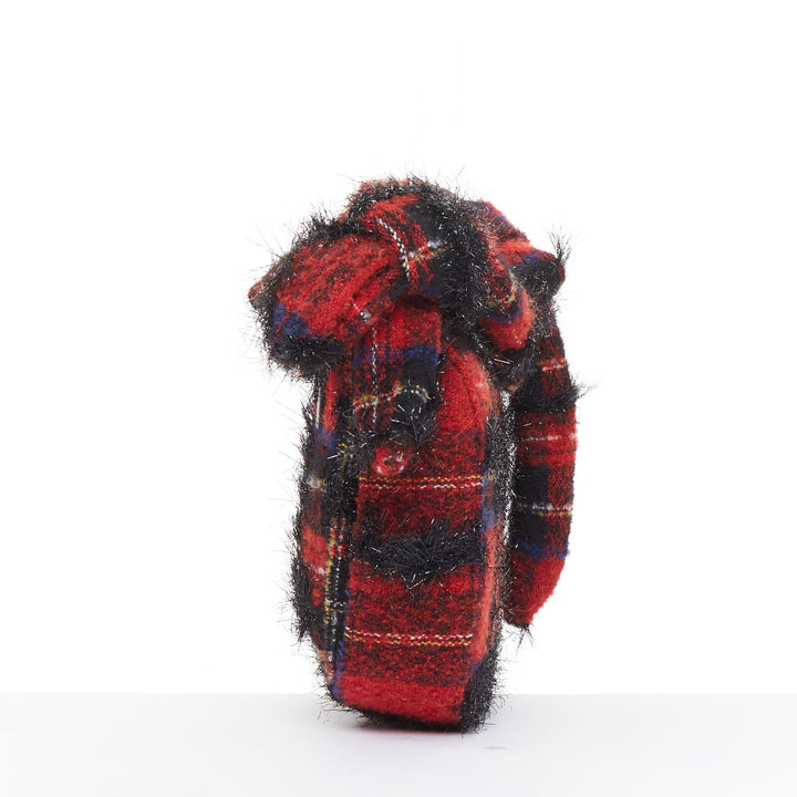 SIMONE ROCHA 2018 Tartan Sling Bag Mini plaid metallic pearl shoulder bag