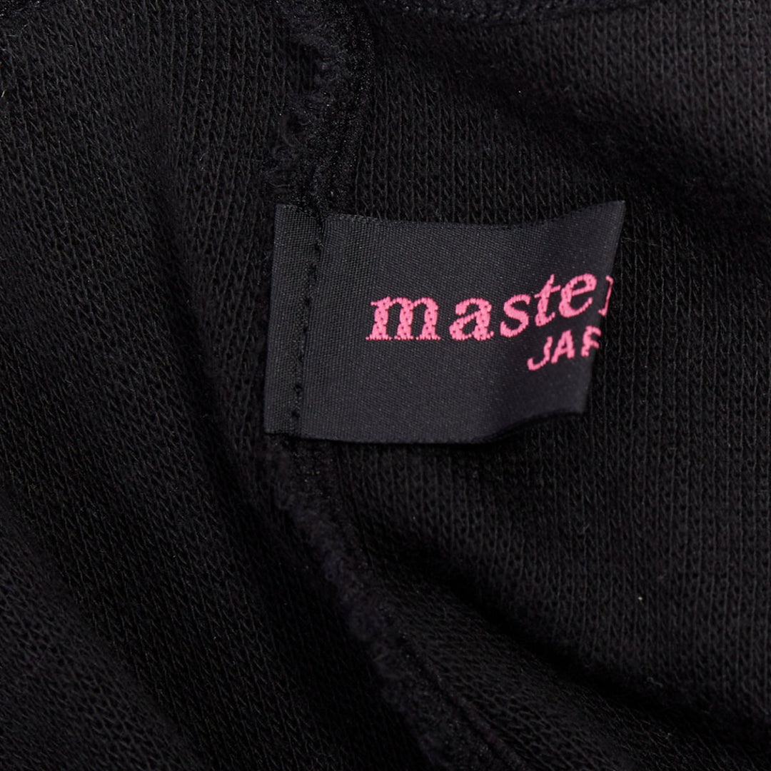 MASTERMIND JAPAN black  grey embroidered skull knit cropped legging IT38 XS