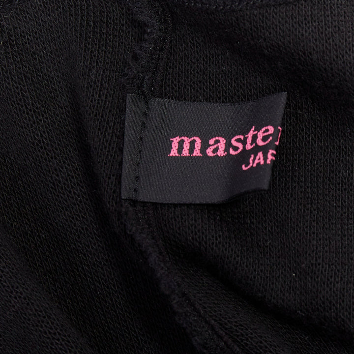 MASTERMIND JAPAN black  grey embroidered skull knit cropped legging IT38 XS