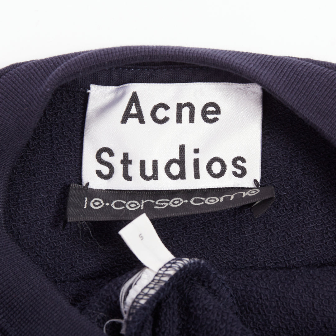 Female mannequin wearing Acne Studios 10 CORSO COMO Navy Feels like cotton Women Sweater in Size  S | Available at JHROP