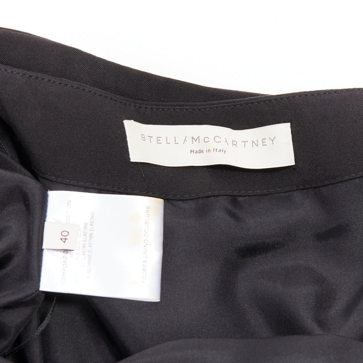 STELLA MCCARTNEY 2008 black silk intrecciato woven open back dress IT40 S