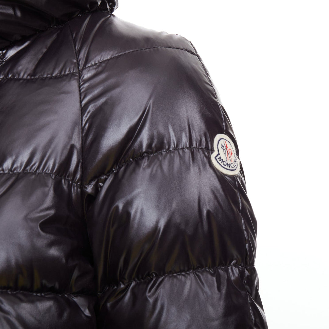 MONCLER Norme Afnor G32-003 black nylon layered high neck puffer jacket Sz.0 XS