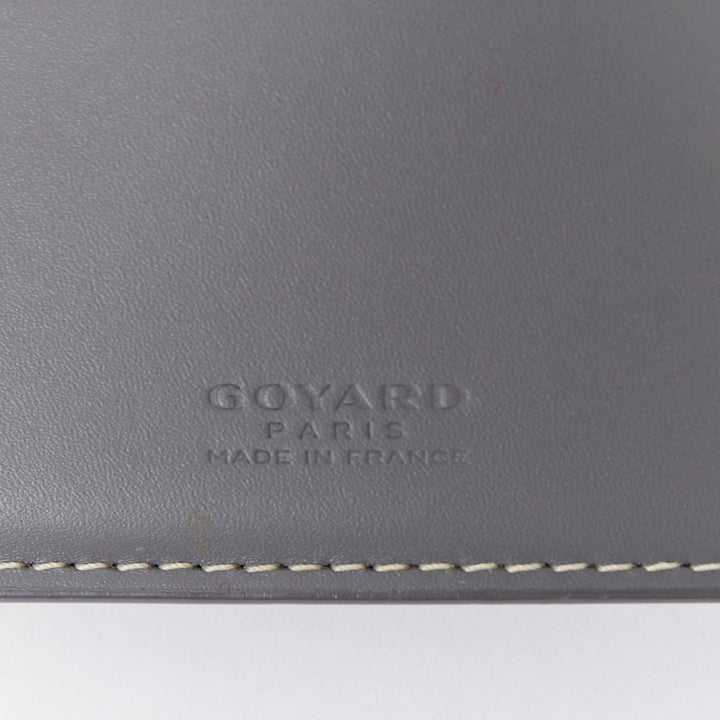 GOYARD Victoire grey Goyardine coated canvas monogram bifold credit card wallet