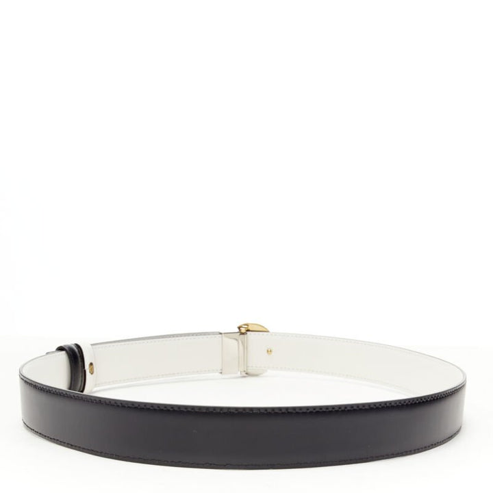 VERSACE Demi Medusa Reversible black white split coin belt 95cm-105cm