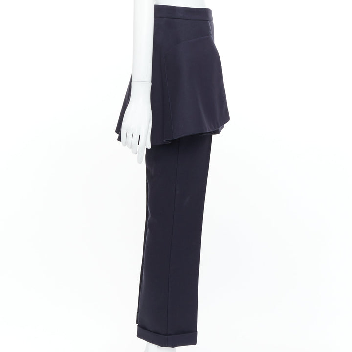 CHRISTIAN DIOR 2017 Runway detachable peplum skirt straight leg trousers FR38 M