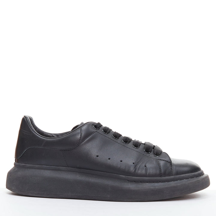 ALEXANDER MCQUEEN Oversized black leather chunky sneakers EU44