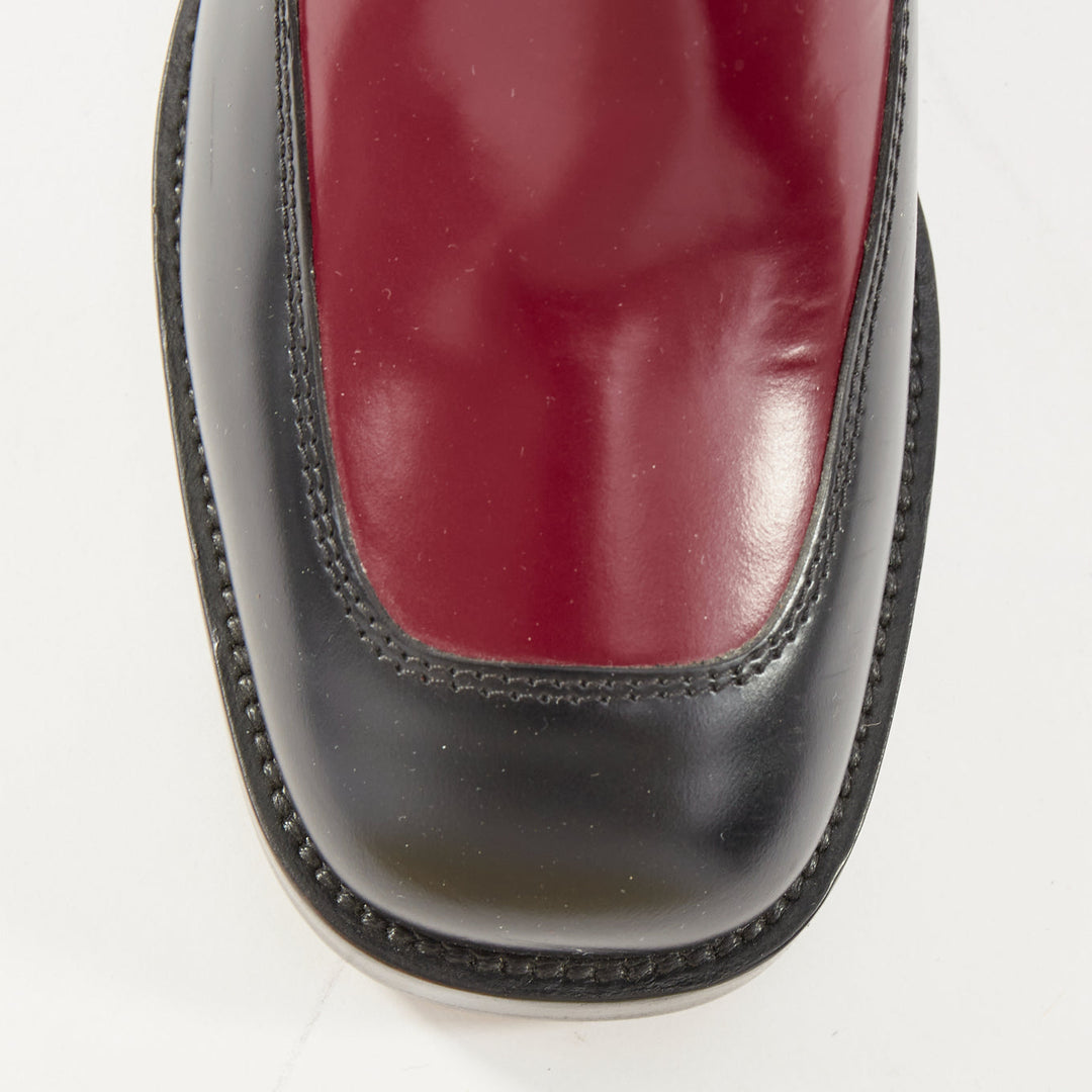 CHRISTIAN DIOR 2018 Runway Diorally black red white colorblock boots EU36.5