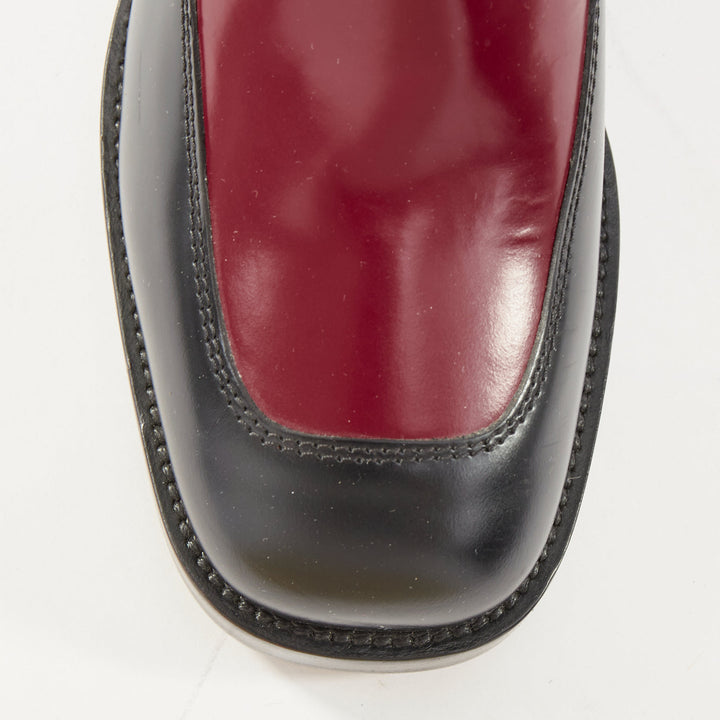 CHRISTIAN DIOR 2018 Runway Diorally black red white colorblock boots EU36.5
