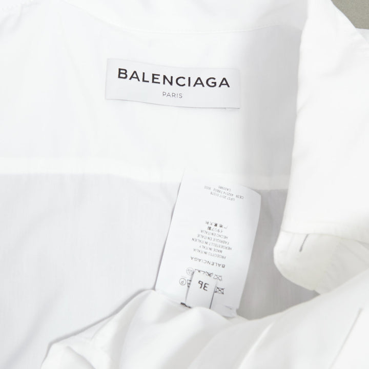 BALENCIAGA DEMNA 2017 Car Mat black padded white deconstructed shirt FR36 S
