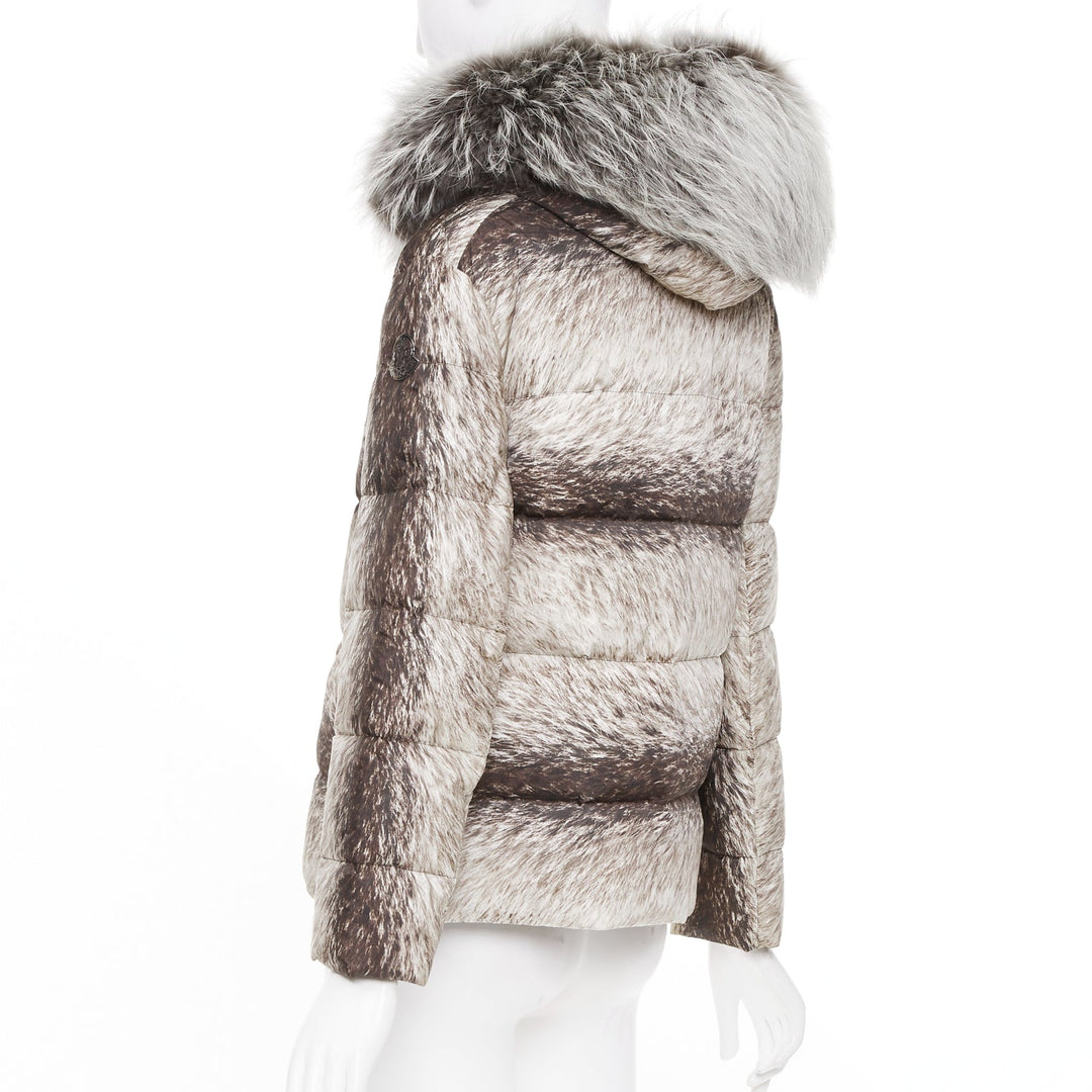 MONCLER Gamme Rouge Piumino Nuovo Lian print down feather puffer jacket US0 XS