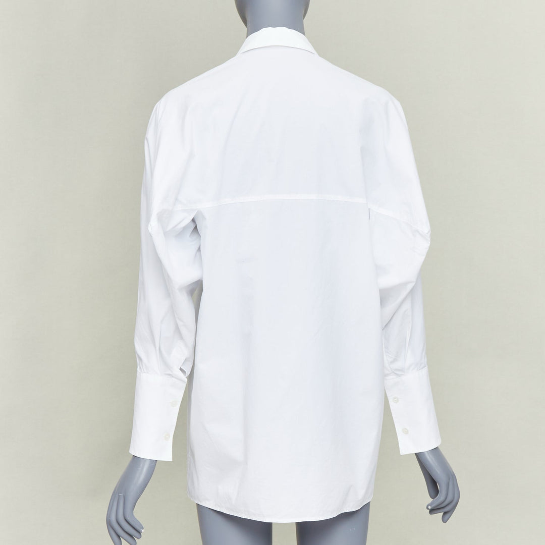 ACNE STUDIOS 2017 Bai Soft Pop white cotton 3D exaggerated sleeves shirt FR34 XS