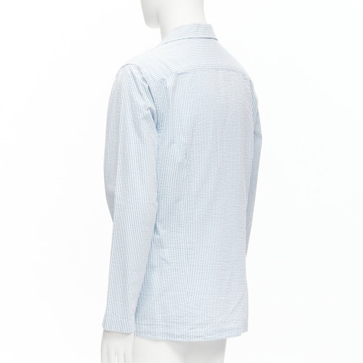 Male mannequin wearing Lardini Blue Cotton Men Blazers in Size  M | Available at JHROP