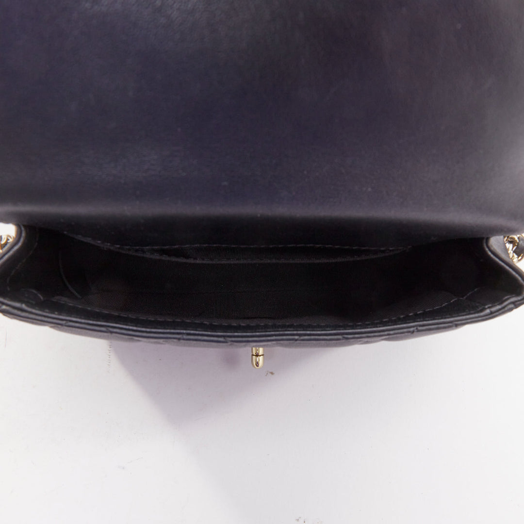 CHANEL 2019 My Precious Pearls Mini Flap Bag black lambskin crossbody bag