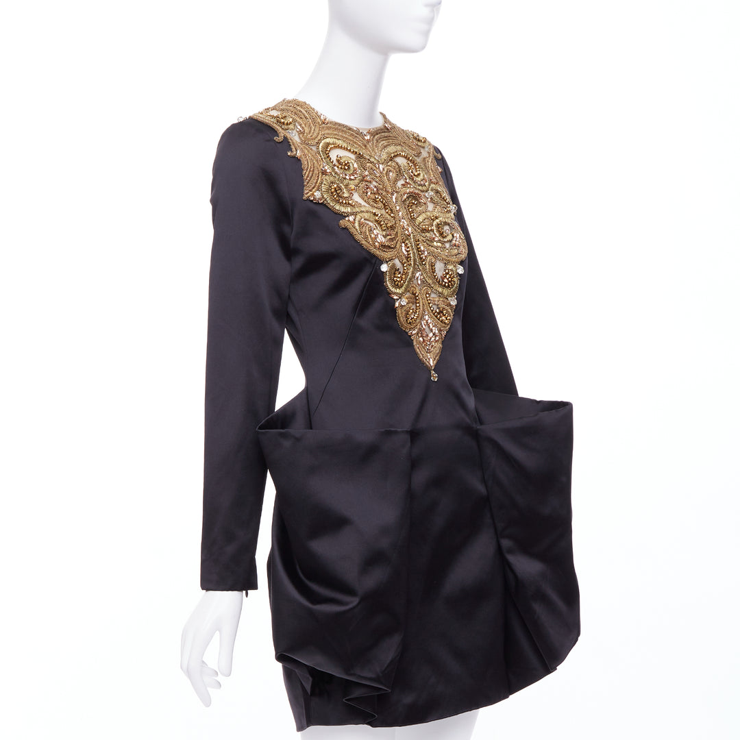 alexander mcqueen black gold dress Jessica Chastain's Alexander McQueen Oscar Gown on Sale for $30K