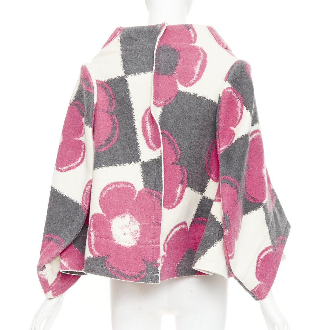 COMME DES GARCONS 2012 Runway 2D Flat Packed Paper Dolls floral checkered coat S