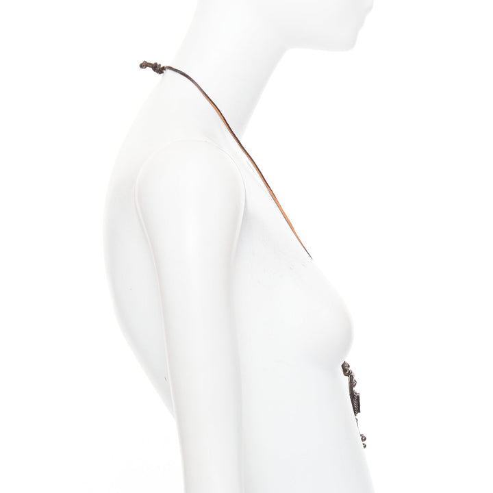 SAINT LAURENT Hedi Slimane 2015 Runway Psych Rock Bohemian Stone necklace