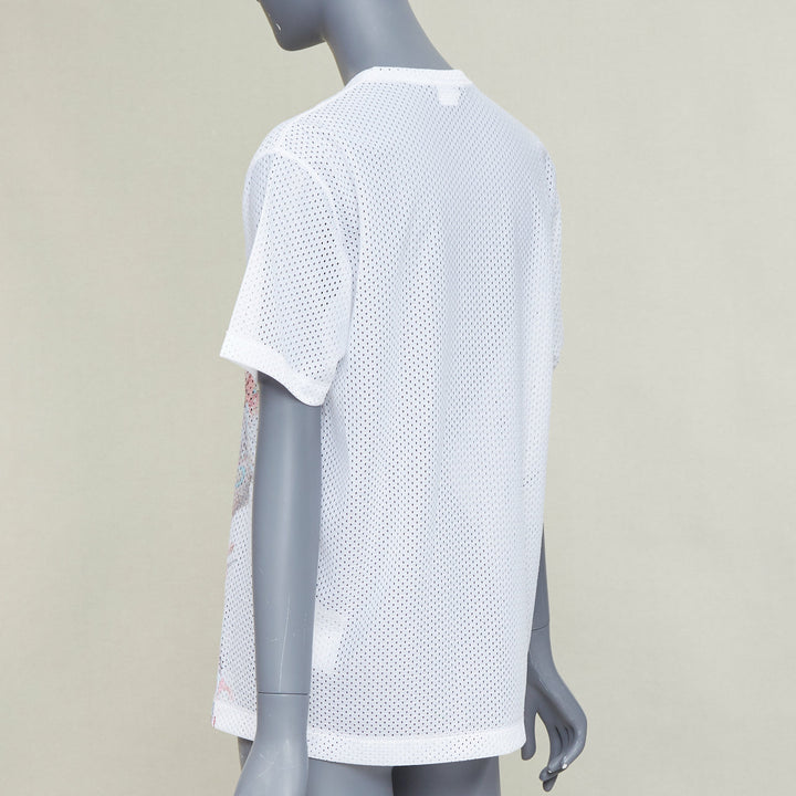 COMME DES GARCONS HOMME PLUS SS2018 Mona Luison graphic print mesh tshirt S