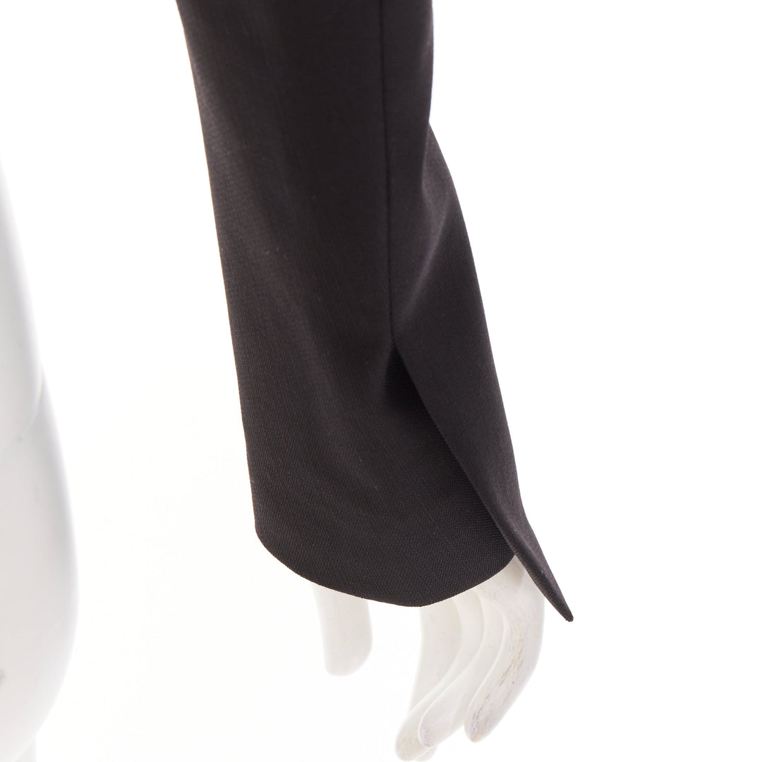 ALEXANDRE VAUTHIER black pop stand collar cropped blazer short tuxedo jacket