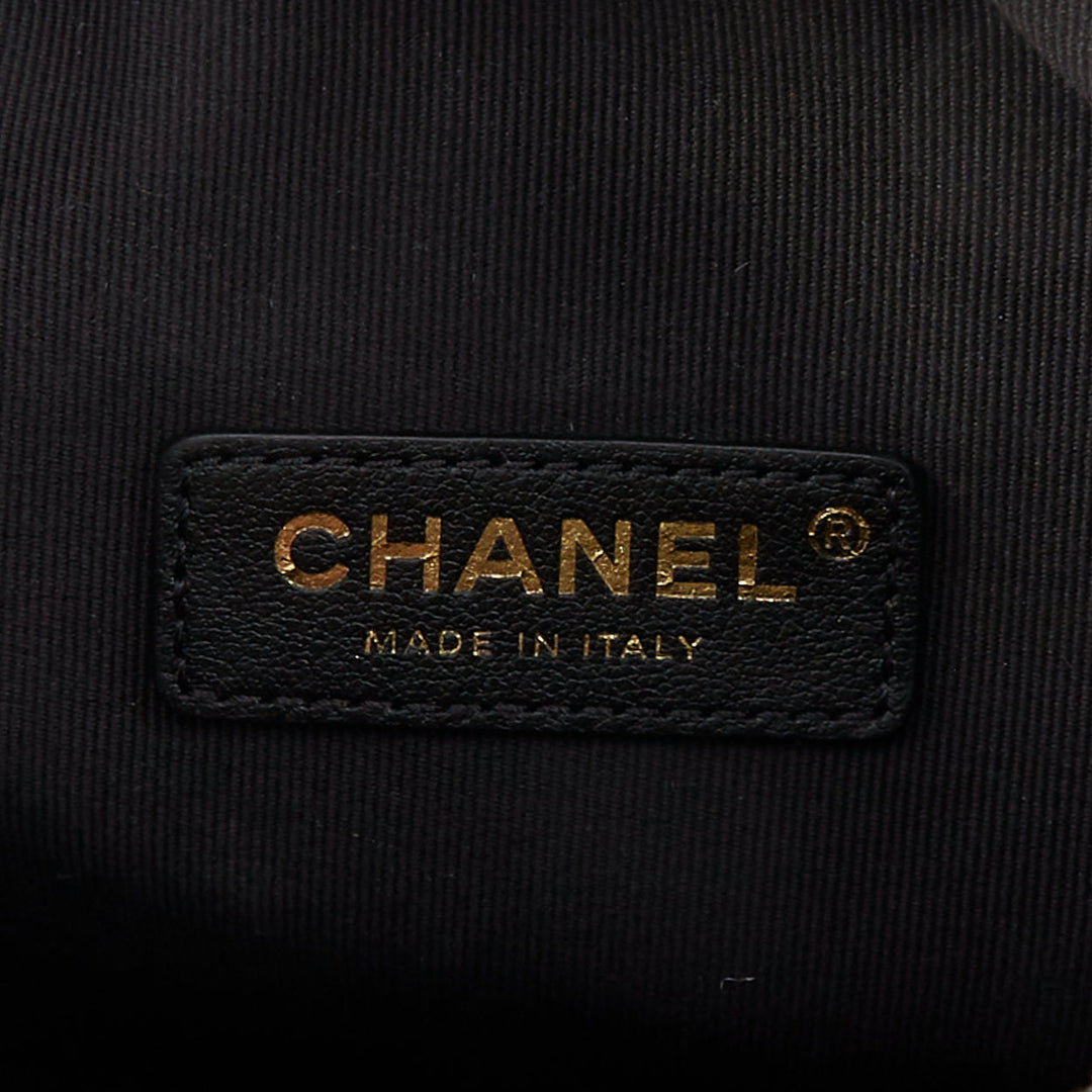 CHANEL 2024 Multi-Pocket Camera Case black quilted lambskin gold hardware bag
