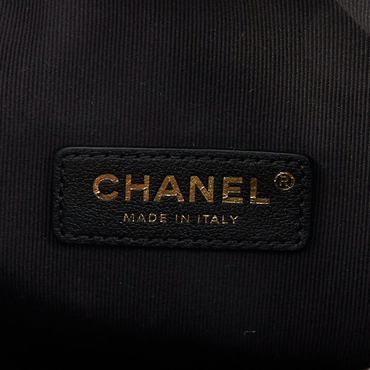 CHANEL 2024 Multi-Pocket Camera Case black quilted lambskin gold hardware bag