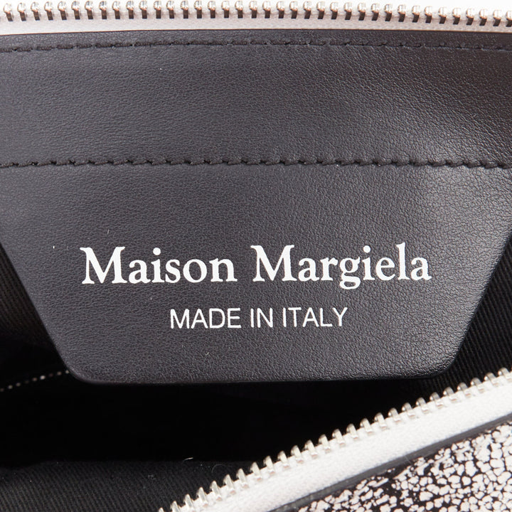 MAISON MARGIELA 2025 5AC Loved to Death Medium cracked paint black leather bag