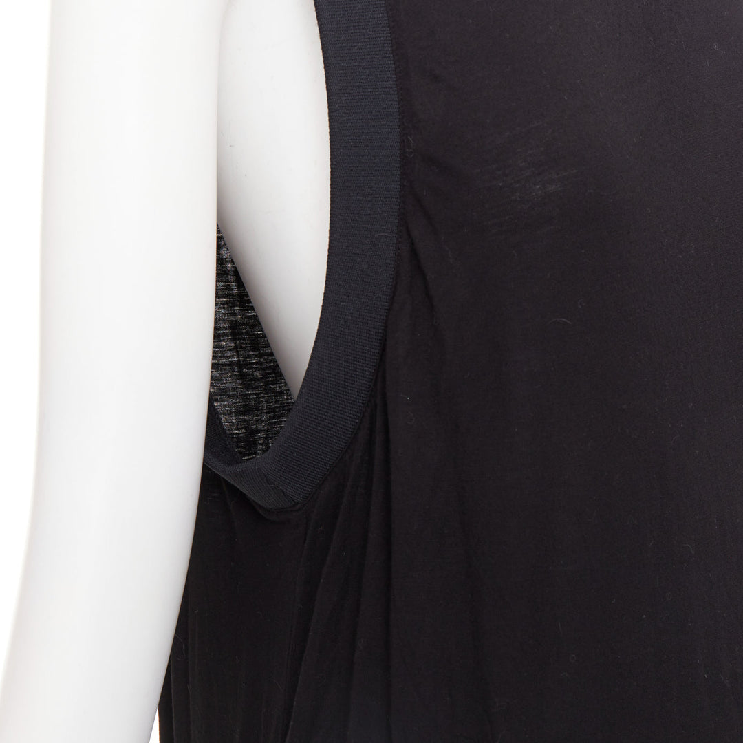 GIVENCHY Podium Robe 2014  black orange semidetached ribbed hem tunic tank top M