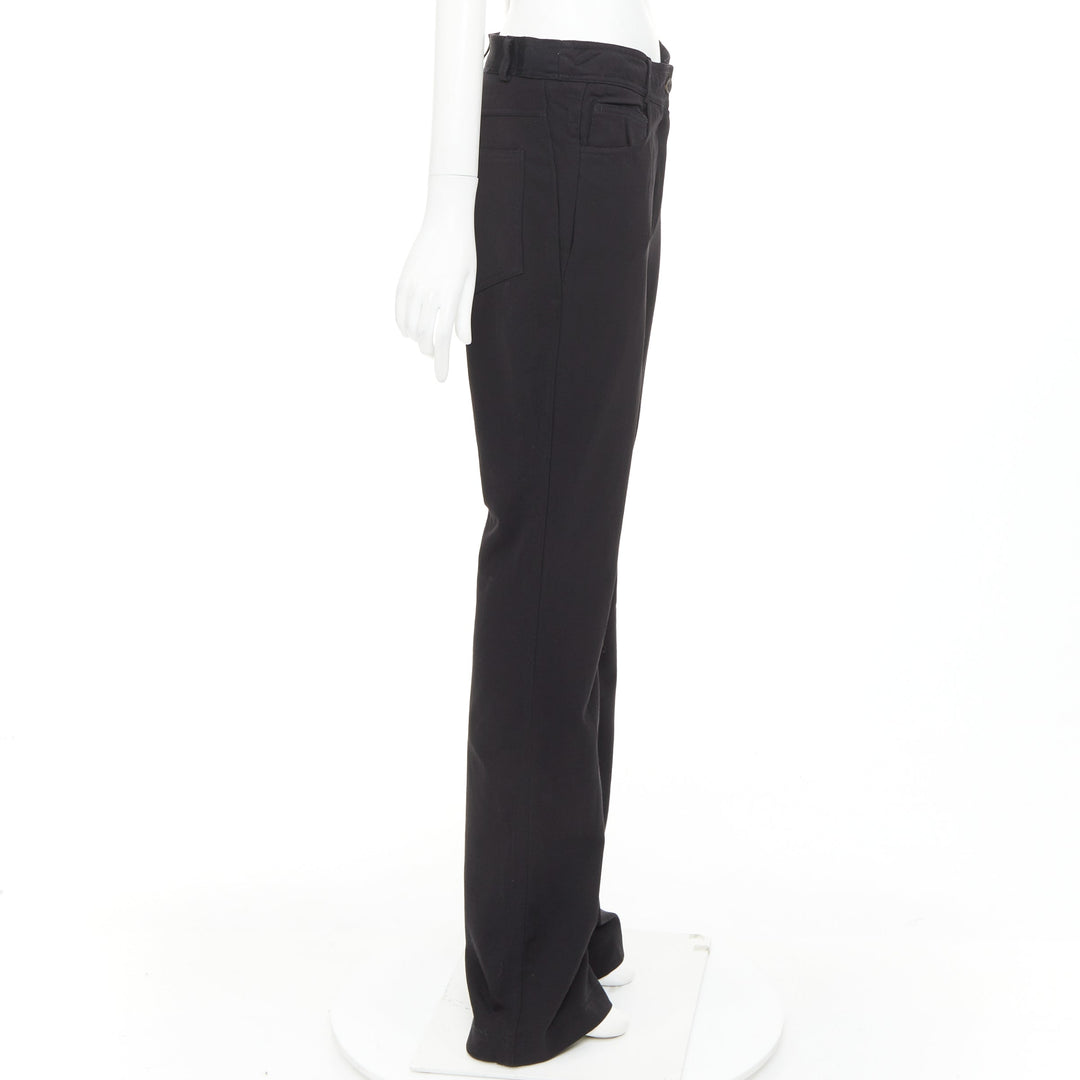 GUCCI Tom Ford mid waist topstitched pockets minimal flare pants IT40 S