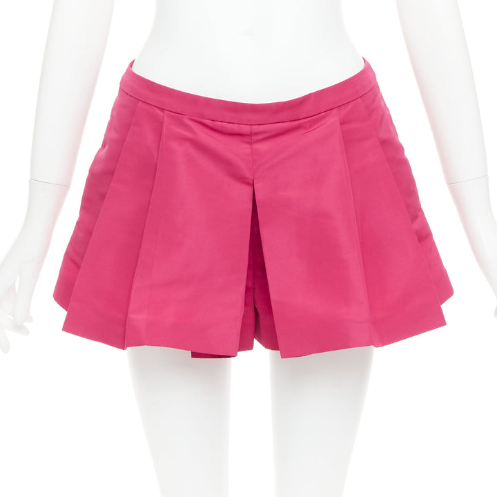 RED VALENTINO rose pink high waisted pleated mini skort skirt IT38 XS